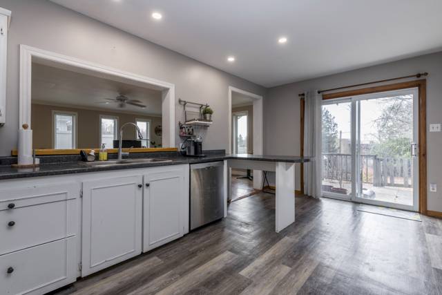 Kitchen: Sliding door out to the back deck